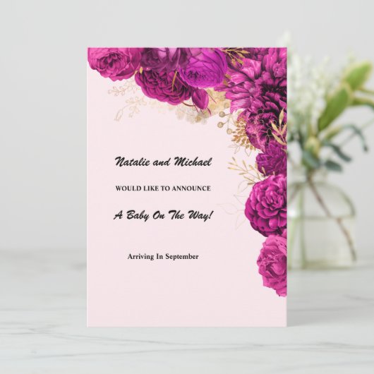 Zwangerschap en borstvoeding aankondiging (Staand voorkant)