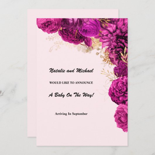 Zwangerschap en borstvoeding aankondiging (Voorkant / Achterkant)