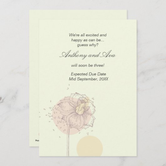 Zwangerschap en borstvoeding aankondiging (Voorkant / Achterkant)