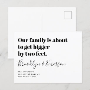 Zwangerschap en borstvoeding aankondigingskaart