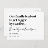 Zwangerschap en borstvoeding aankondigingskaart (Voorkant / Achterkant)