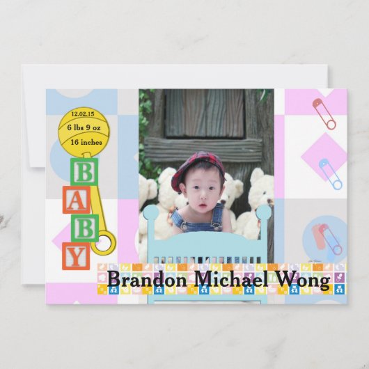 Zwangerschap en borstvoeding Baby geboorte Kaart (Voorkant)