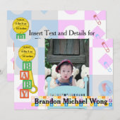 Zwangerschap en borstvoeding Baby geboorte Kaart (Voorkant / Achterkant)