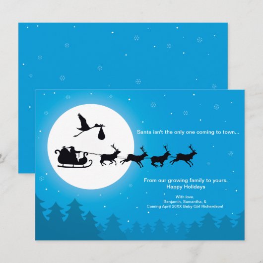 Zwangerschap en borstvoeding - Binnenkort beschikb Feestdagenkaart (Voorkant / Achterkant)