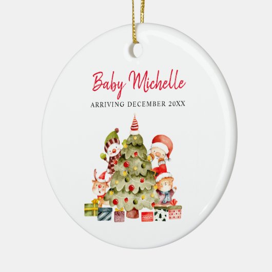 Zwangerschap en borstvoeding keramisch ornament (Links)