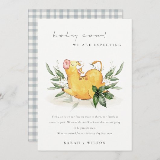 Zwangerschap en borstvoeding van het Boerderij van Bedankkaart (Voorkant / Achterkant)