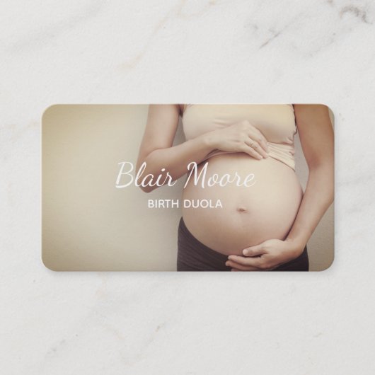 Zwangerschap en borstvoeding visitekaartje (Voorkant)