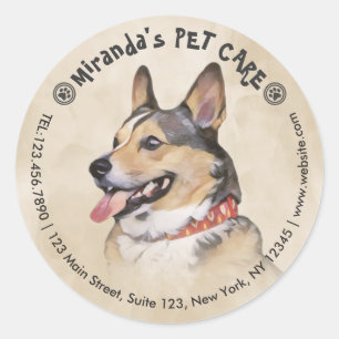 Zwangerschap en borstvoeding Zitten Zwemelen Dog B Ronde Sticker