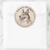 Zwangerschap en borstvoeding Zitten Zwemelen Dog B Ronde Sticker (Tas)