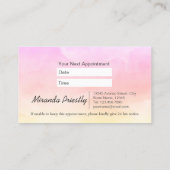 Zwangerschap en borstvoeding Zwemend salon Corgi D Afsprakenkaartje (Achterkant)