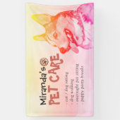 Zwangerschap en borstvoeding Zwemend Zalon Corgi D Spandoek (Verticaal)