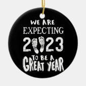 Zwangerschap en gender onthulling We verwachten 20 Keramisch Ornament (Voorkant)