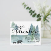 Zwangerschap en Waterverf Beren Aankondigingskaart (Staand voorkant)