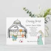 Zwangerschap en Waterverf tijdens de mam Aankondiging (Staand voorkant)