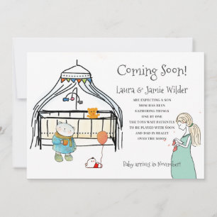 Zwangerschap en Waterverf tijdens de mam Aankondiging