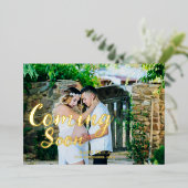 Zwangerschap Foto aankondiging | Minimaal binnenko (Staand Voorkant)