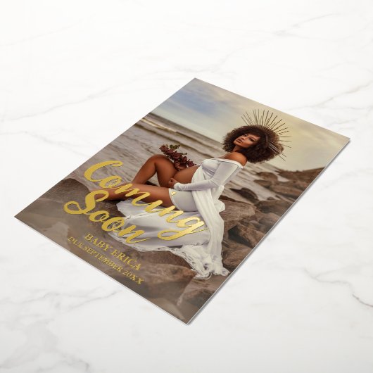 Zwangerschap Foto aankondiging | Minimaal binnenko (Gedraaid)