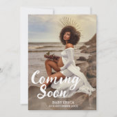 Zwangerschap Foto aankondiging | Minimaal binnenko (Voorkant)