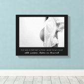 Zwangerschap Foto Schiet Zwangerschap Paar Keepsak Canvas Afdruk (Insitu (Houten vloer))