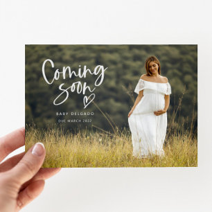 Zwangerschap Fotoaankondiging   Binnenkort beschik Aankondiging