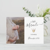 Zwangerschap Fotoaankondiging | Kleine wonder (Staand voorkant)