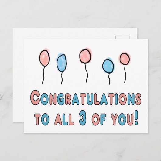 zwangerschap Gefeliciteerd Briefkaart (Voorkant / Achterkant)