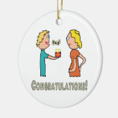 zwangerschap Gefeliciteerd Keramisch Ornament (Links)