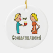 zwangerschap Gefeliciteerd Keramisch Ornament (Achterkant)