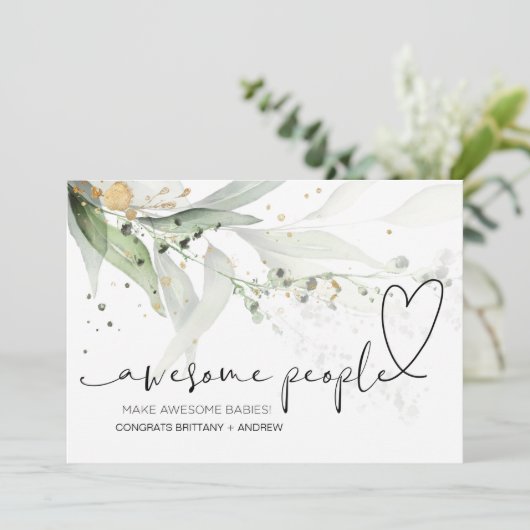 Zwangerschap Gefeliciteerd met nieuwe baby Kaart (Staand voorkant)