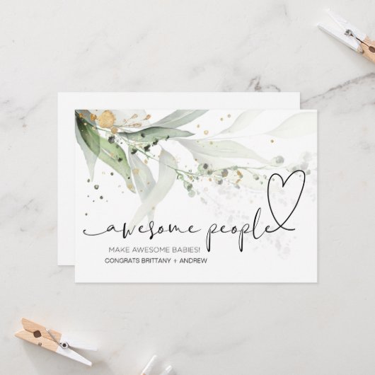 Zwangerschap Gefeliciteerd met nieuwe baby Kaart (Voorkant / Achterkant in situ)