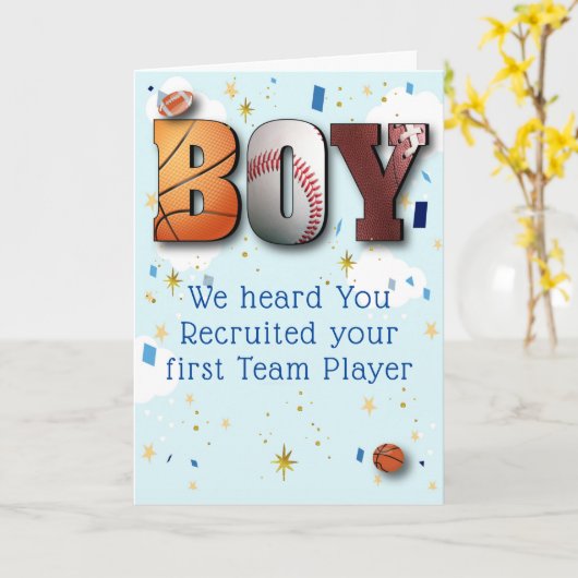 Zwangerschap Gefeliciteerd New Boy Baby Kaart (Gele Bloem)