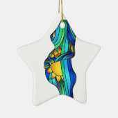 Zwangerschap Glas in lood Keramisch Ornament (Rechts)