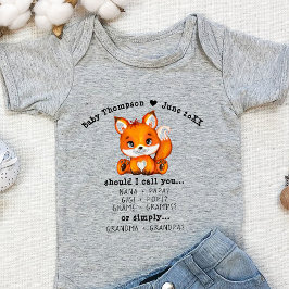 Zwangerschap grootouders Aangepaste aankondiging o Romper