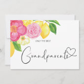 Zwangerschap Grote grootouders Baby Floral Kaart (Voorkant)