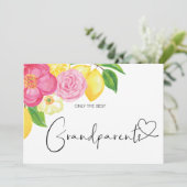 Zwangerschap Grote grootouders Baby Floral Kaart (Staand voorkant)