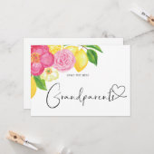 Zwangerschap Grote grootouders Baby Floral Kaart (Voorkant / Achterkant in situ)