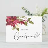 Zwangerschap Grote grootouders Baby kerst Kaart (Staand voorkant)