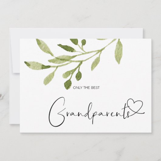 Zwangerschap Grote grootouders Cute Baby Kaart (Voorkant)