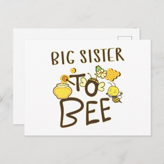 Zwangerschap: grote zuster voor zwangerschap briefkaart (Voorkant / Achterkant)