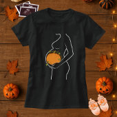 Zwangerschap Halloween pompoen in de buik T-shirt