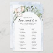 Zwangerschap Het is een blauw Baby shower spel (Voorkant / Achterkant)