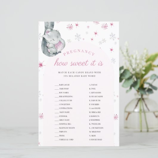 Zwangerschap Het is roze Baby shower spel (Staand voorkant)