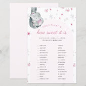 Zwangerschap Het is roze Baby shower spel (Voorkant / Achterkant)