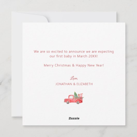 Zwangerschap Hoe meer hoe vrolijker | feestdagenka Feestdagenkaart (Achterkant)