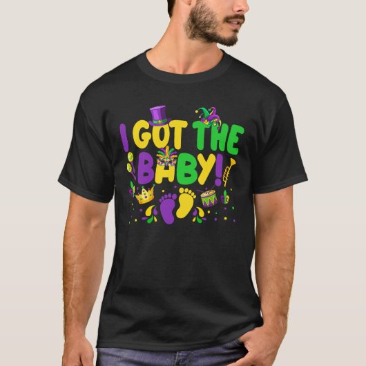 Zwangerschap Ik heb de Baby Mardi Gras F T-shirt (Voorkant)