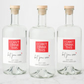 Zwangerschap Ik kan deze Baby niet Drinken onthull Likeurfles Etiket (Flessen)