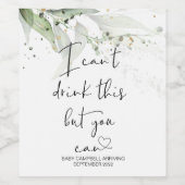 Zwangerschap Ik kan deze Baby niet Drinken Wijn Etiket (Enkel label)