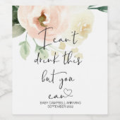 Zwangerschap Ik kan deze Baby niet Drinken Wijn Etiket (Enkel label)