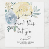 Zwangerschap Ik kan deze Baby niet Drinken Wijn Etiket (Enkel label)