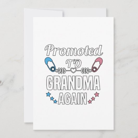 Zwangerschap in de kliniek:Bevorderen aan oma Aankondiging (Voorkant)